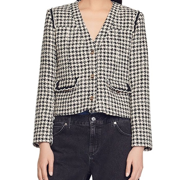 Sandro Houndstooth Jacket - Picture 2 of 4